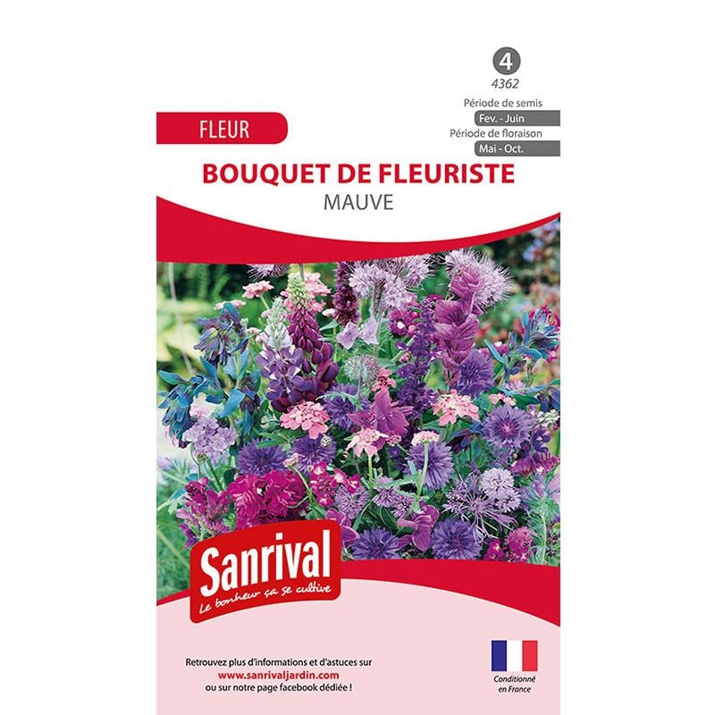 Mélange de graines de fleurs mauves