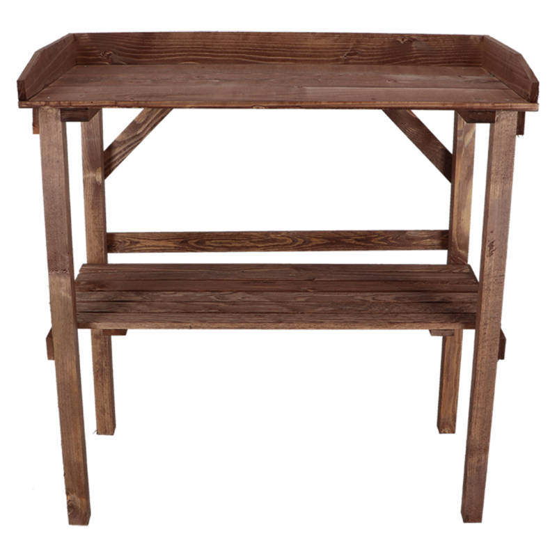 Table à rempoter en bois teinté 82cm