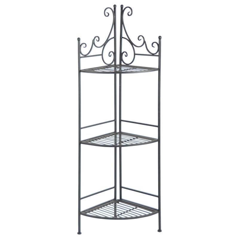 Etagère d'angle pliante 3 niveaux 114 cm