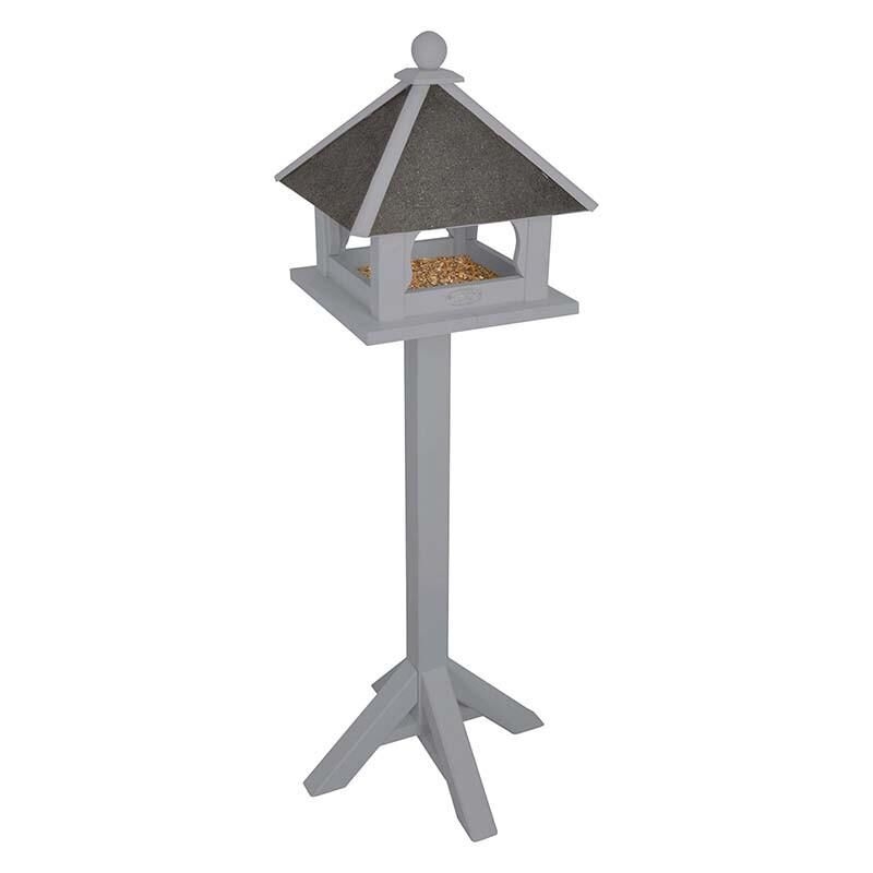 Mangeoire oiseaux sur Pied Exterieur Grise 132cm
