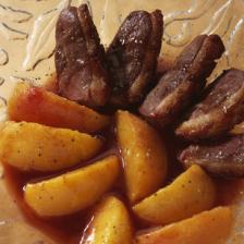 magrets de canard aux pêches