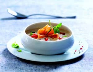 soupe froide saumon yaourt grec