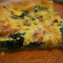 tarte épinard et lardons