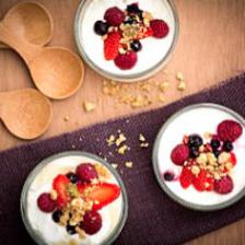 fromage blanc aux fruits crumble