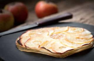 tartelette aux pommes et feuilles de riz