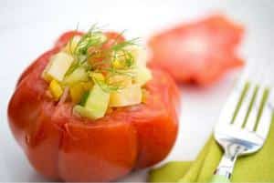 salade de tomates aux sardines