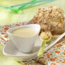 Crumble pomme rhubarbe