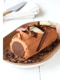 buche poire chocolat