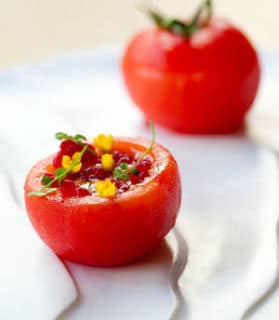 gaspacho tomate framboise