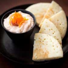 rillette saumon orange blini