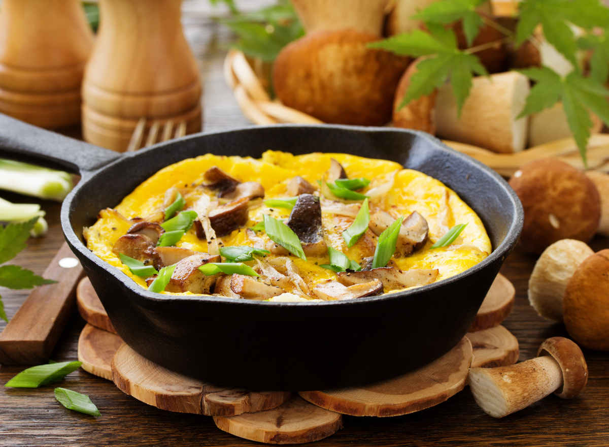 recette Omelette aux moules et aux cèpes pour 4 personnes 