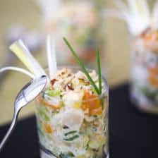 verrine de poisson au kiwi