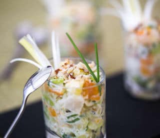 verrine de poisson au kiwi