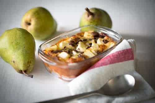 Clafoutis au poire et chocolat