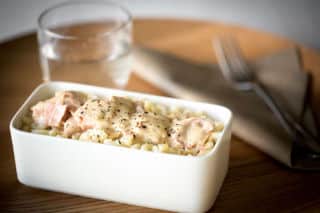 Gratin de coquillette et Jambon à la crème