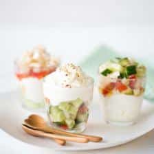 verrine faisselle concombre tomates cerises