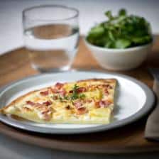 Pizza crème fraiche lardon