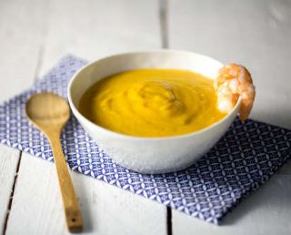 veloute-patate-douce-gambas1 - Velouté de patate douce aux gambas