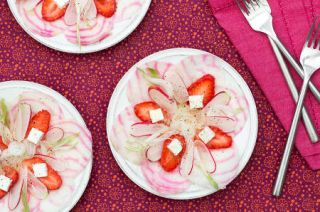 salade-fraise-radis-betterave - Salade de fraises, radis et betterave façon carpaccio