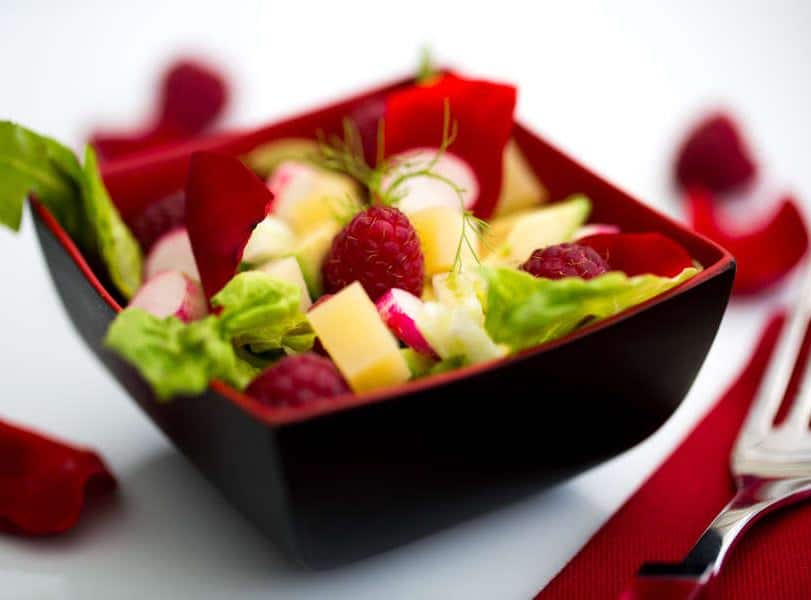 salade salee aux framboise