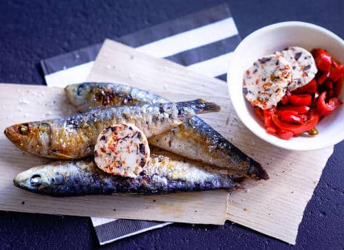 sardine grillée poivron