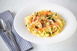 tagliatelle-a-la-truite- - Tagliatelle à la truite fumée