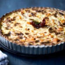 Quiche poireau saumon tomate confite