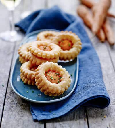 Sables aperitifs puree de carottes-coco