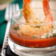 Verrine crevette fromage