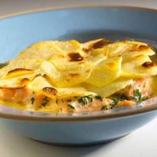 gratin-pomme-de-terre-saumon - Gratin de pommes de terre aux deux saumons