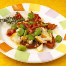 salade fève chorizo haddock