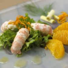 salade langoustine orange
