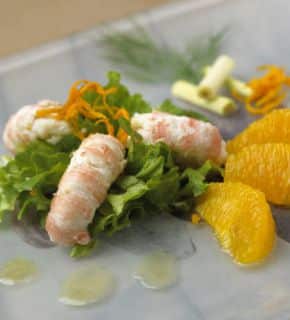 salade langoustine orange