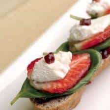 tapas fromage fraise basilic