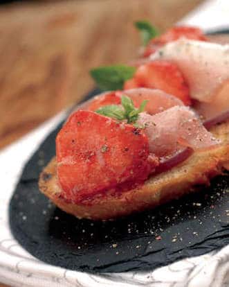 tartine fraise jambon fromage