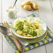Aumoniere de Pomme de terre pompadour chou fletan fume