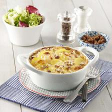 Gratin de pomme de terre a la creme de Maroilles et aux noisettes