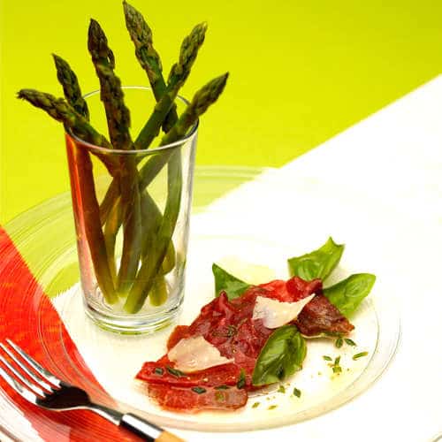 asperge et carpaccio