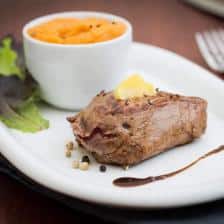 Pavé de boeuf sauce nougat