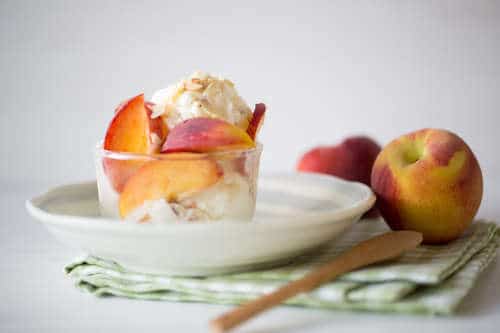 glace peche gingembre