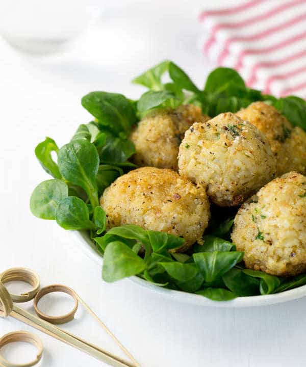 boulette riz emmental arancini