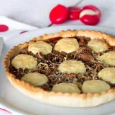Tarte salée au thon tomates et babybel
