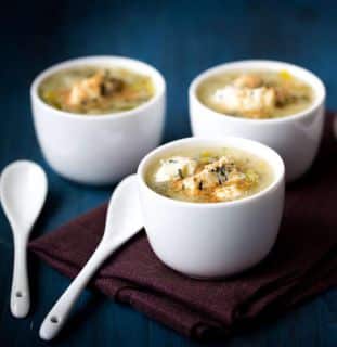 Bouillon de légumes au bleu d'Auvergne