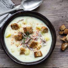 Soupe pomme de terre et confit de canard