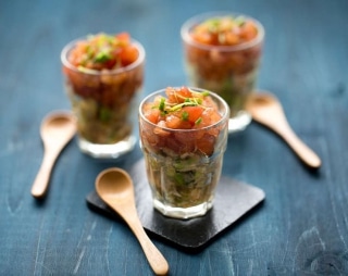 verrine crabe tomate