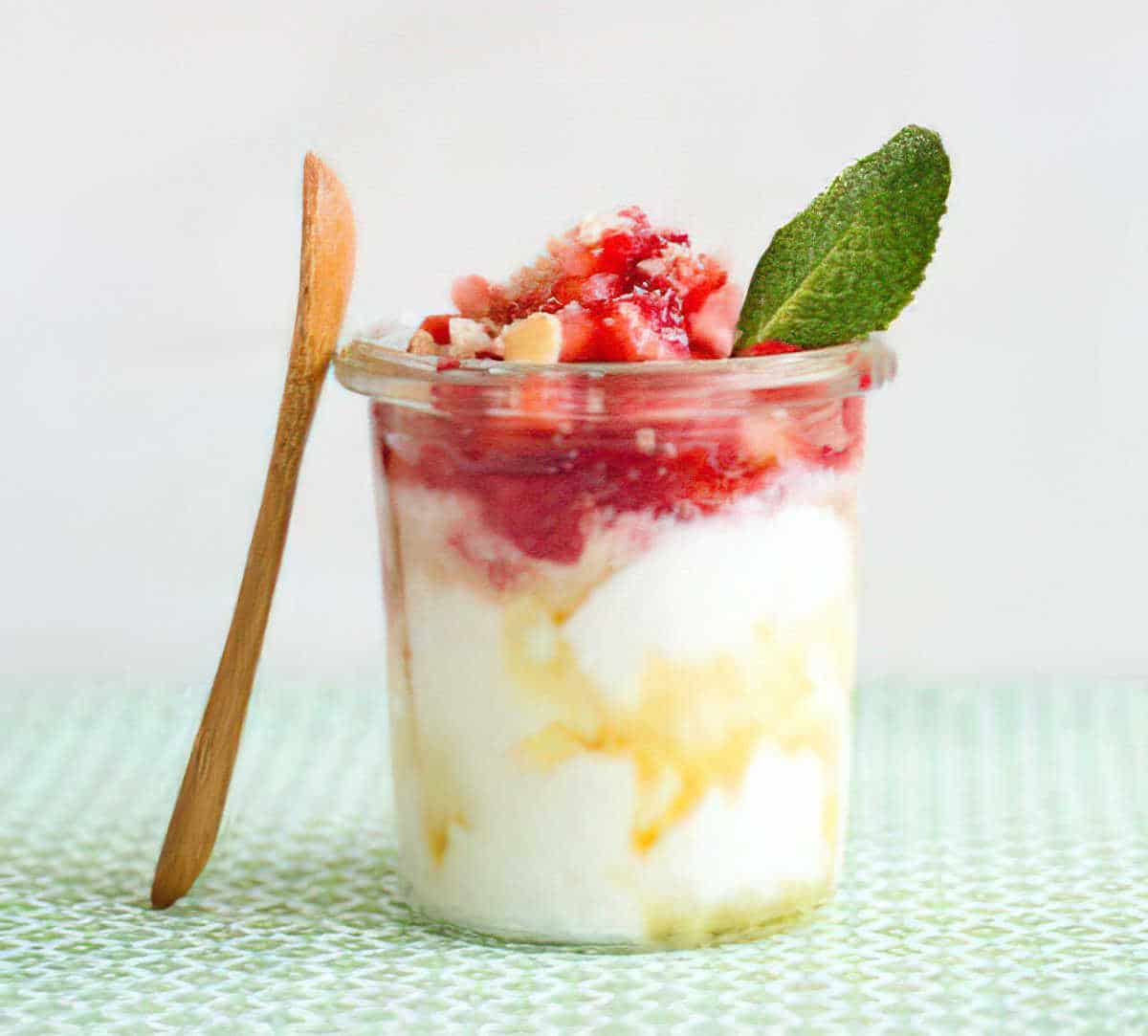 verrine fraise faisselle