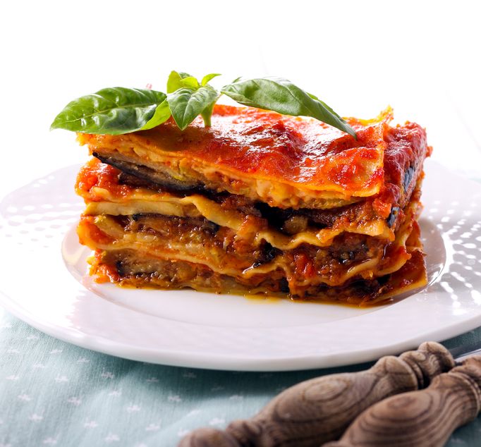 lasagne aux aubergines et tomate