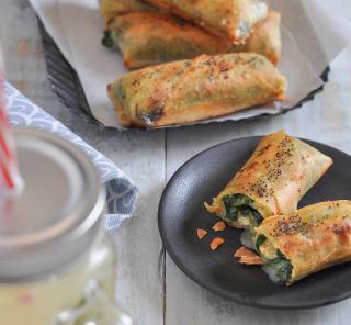 börek au cresson et Sainte-Maure