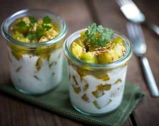 Verrine de concombre au yaourt