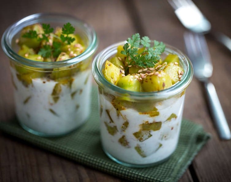 Verrine de concombre au yaourt